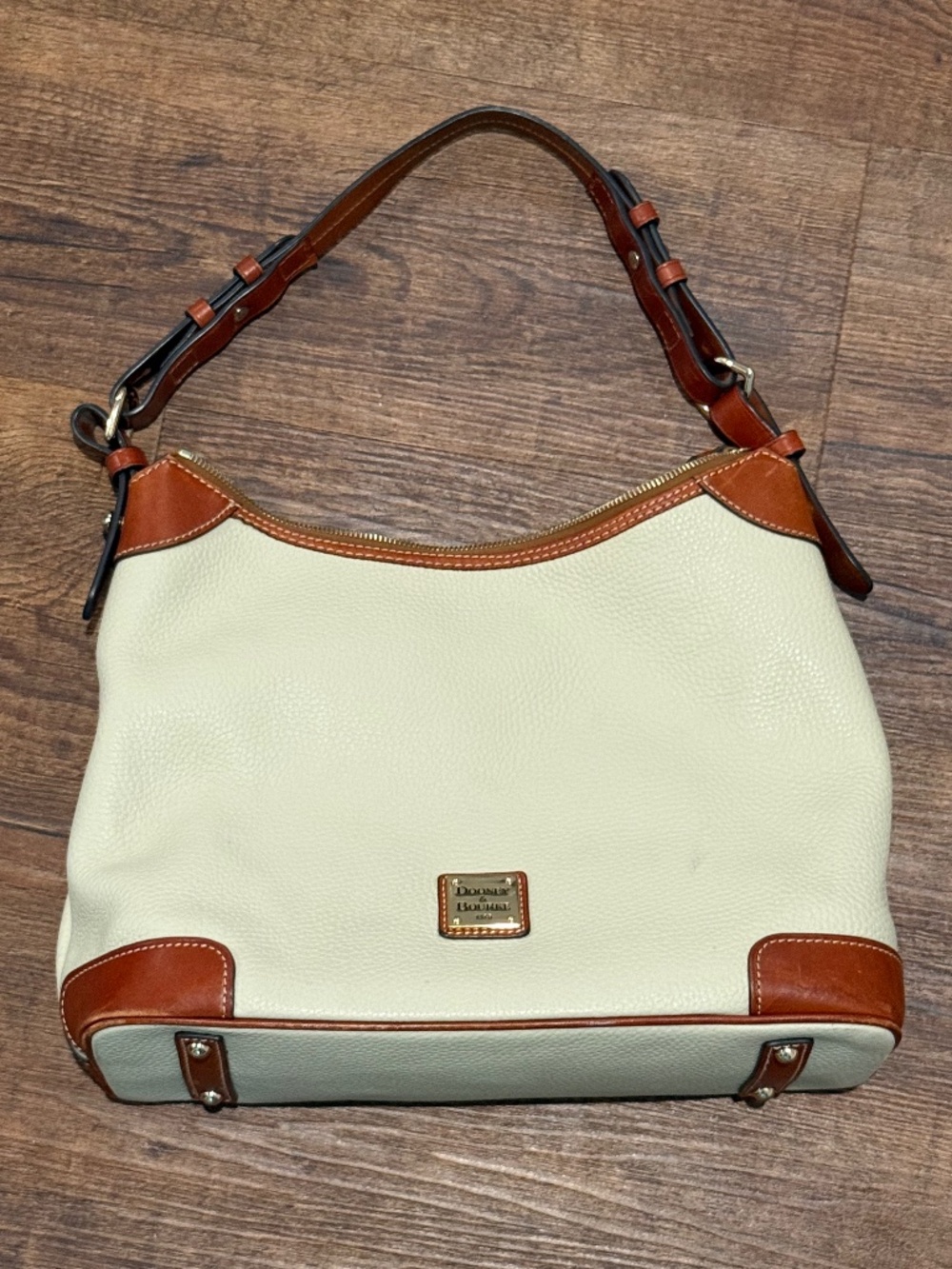 Dooney & Burke Pebble Grain Leather Hobo - Bone